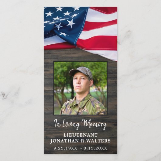 Kaart Fallen Soldier - Militaire Memorial (Voorkant)