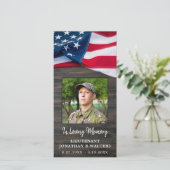 Kaart Fallen Soldier - Militaire Memorial (Staand voorkant)