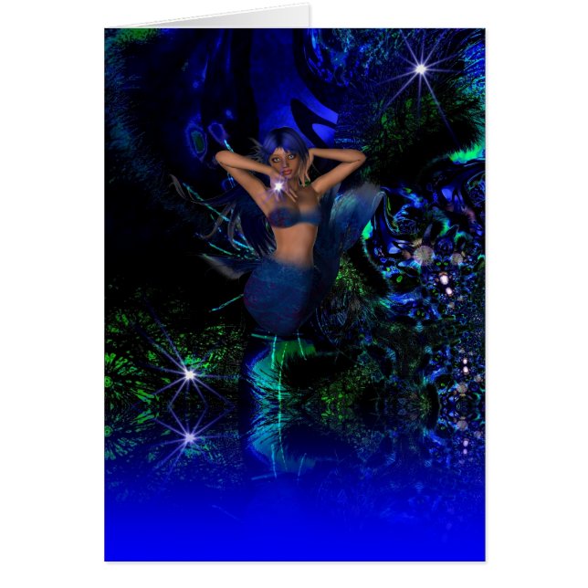 Kaart Fantasy Art Star Zeemeermin (Voorkant)