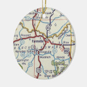  kaart Farmville VA Keramisch Ornament (Links)