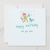 kaart felicitatie aapje (Achterkant)