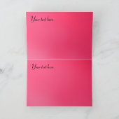 Kaart: Feliz Aniversário - het Roze nam toe Kaart (Binnen)