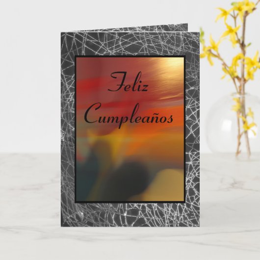 Kaart - Feliz Cumpleaños (Gele Bloem)