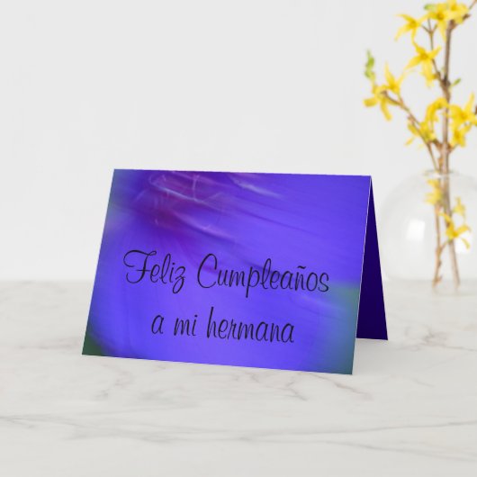 Kaart - Feliz Cumpleaños een mi hermana (Gele Bloem)