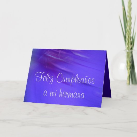 Kaart - Feliz Cumpleaños een mi hermana (Voorkant)