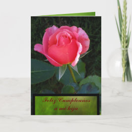 Kaart - Feliz Cumpleaños een mi hija - Rosa rosa