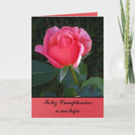 Kaart - Feliz Cumpleaños een mi hija - Rosa rosa