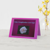 Kaart - Feliz Cumpleaños een mi hija - Roze (Gele Bloem)