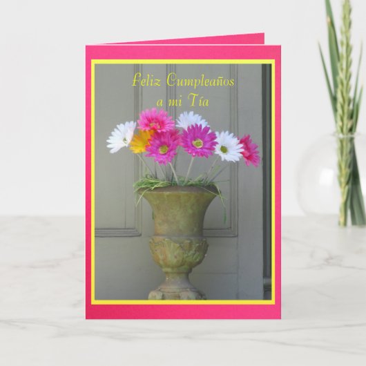 Kaart - Feliz Cumpleaños een mi Tía - een Las (Voorkant)