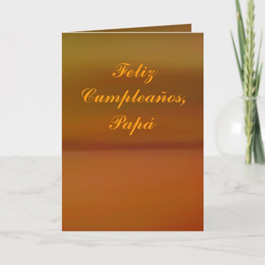 Kaart - Feliz Cumpleaños - Papá (Voorkant)
