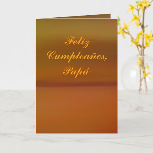 Kaart - Feliz Cumpleaños - Papá (Gele Bloem)