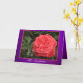Kaart - Feliz Cumpleaños - Rosa rosa (Gele Bloem)