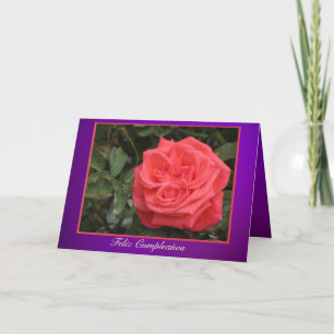 Kaart - Feliz Cumpleaños - Rosa rosa