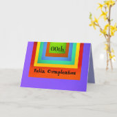 Kaart - Feliz Veelkleurige Cumpleaños - (Gele Bloem)