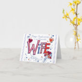 Kaart - Fijne Jubileum voor mijn geweldige vrouw (Gele Bloem)