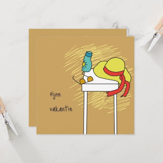 kaart fijne vakantie (Voorkant / Achterkant in situ)