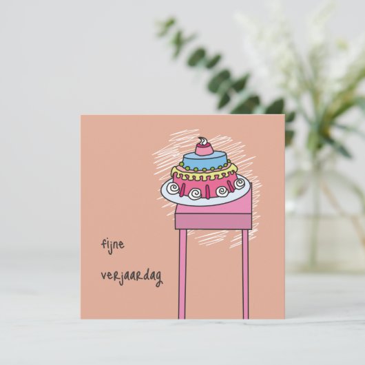 kaart fijne verjaardag (Staand voorkant)