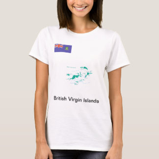 Kaart/FLAG Britse Maagdeneilanden T-shirt