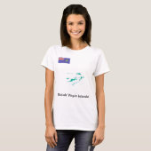 Kaart/FLAG Britse Maagdeneilanden T-shirt (Voorkant volledig)