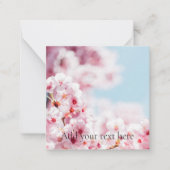 KAART FLAT NOTE : SAKURA : CHERRY BLOSSOMS NOTITIEKAARTJE (Voorkant)