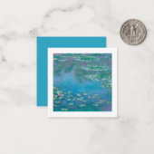 KAART FLAT NOTE : "WATERLIL" PER MONET NOTITIEKAARTJE (Voorkant / Achterkant in situ)