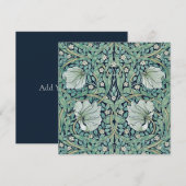 KAART FLAT NOTE : WILLIAM MORRIS : PIMPERNEL NOTITIEKAARTJE (Voorkant / Achterkant)