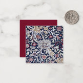 KAART FLAT NOTE : WILLIAM MORRIS : TRENT NOTITIEKAARTJE (Voorkant / Achterkant in situ)