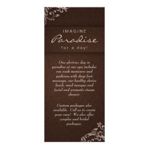 Kaart Floral Linen Salon Spa beige Brown