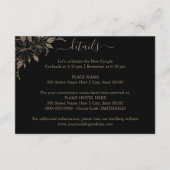 Kaart Floral Lines Wedding Details invoegen (Voorkant)