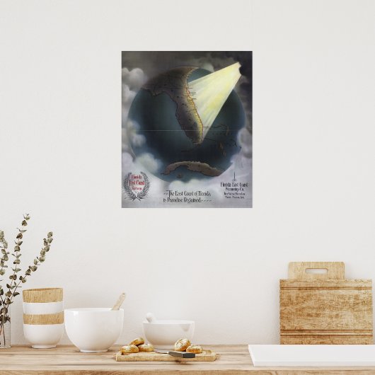 KAART: FLORIDA, 1898 POSTER (Keuken)