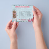 Kaart Fly Pink and Blue Floral Dog Grooming Report (Hand)