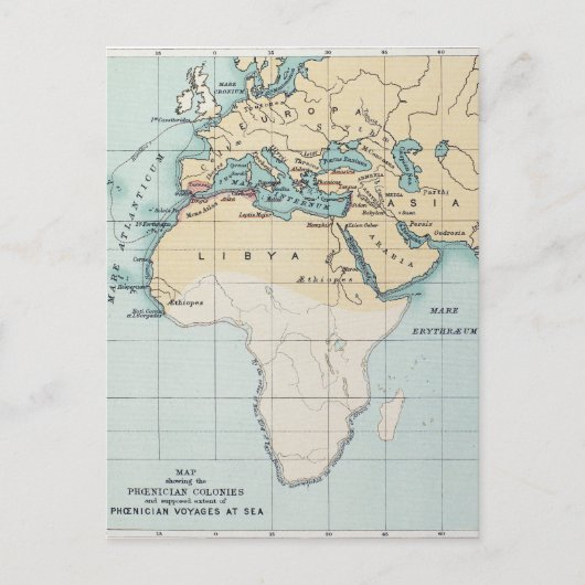 KAART: FOENICIAN EMPIRE BRIEFKAART (Voorkant)