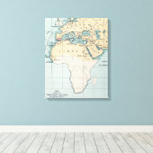 KAART: FOENICIAN EMPIRE CANVAS AFDRUK (Insitu (Houten vloer))