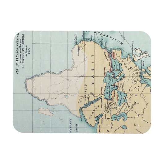 KAART: FOENICIAN EMPIRE MAGNEET (Horizontaal)