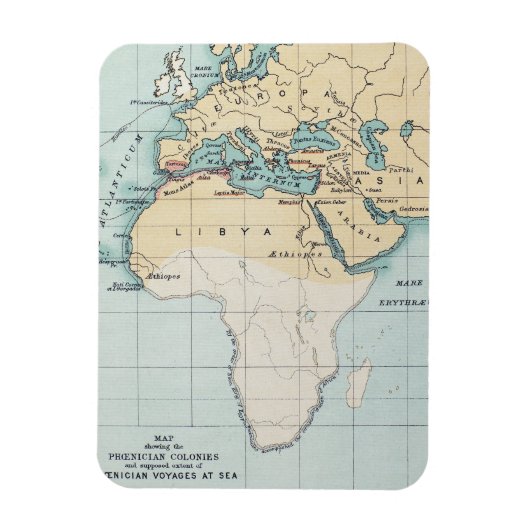 KAART: FOENICIAN EMPIRE MAGNEET (Verticaal)