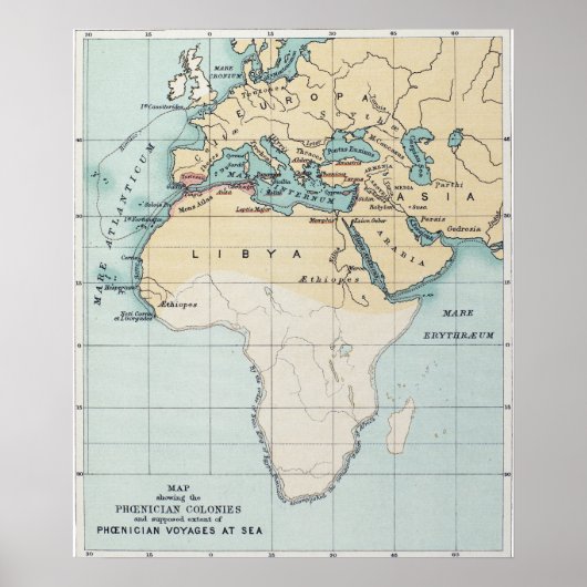 KAART: FOENICIAN EMPIRE POSTER (Voorkant)