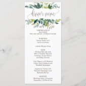 Kaart Foliage Dinner Menu (Voorkant)