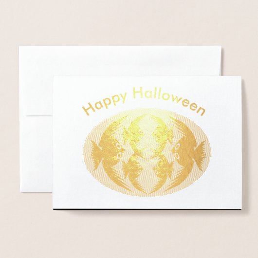 Kaart Folie van halloween Crows (Voorkant met envelop)