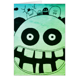 Kaart, formaat: standaard (5 x 7 inch) HAPPY MONST