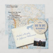  kaart foto bruiloft bewaart de datum (Voorkant / Achterkant)