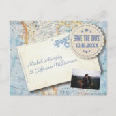  kaart foto bruiloft bewaart de datum (Voorkant)