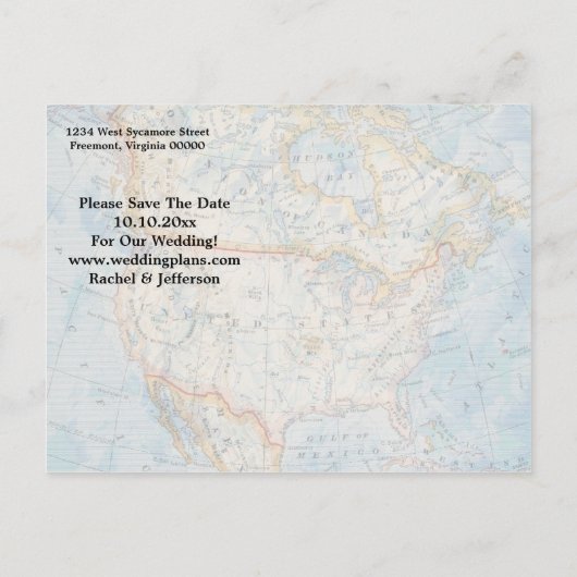 kaart foto bruiloft bewaart de datum (Achterkant)