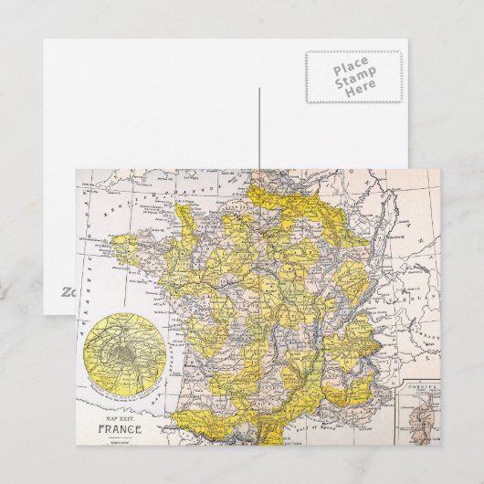 KAART: FRANKRIJK BRIEFKAART (Voorkant / Achterkant)