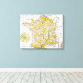 KAART: FRANKRIJK CANVAS AFDRUK (Insitu (Houten vloer))