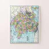  kaart Frankrijk Legpuzzel (Verticaal)