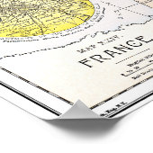 KAART: FRANKRIJK POSTER (Hoek)