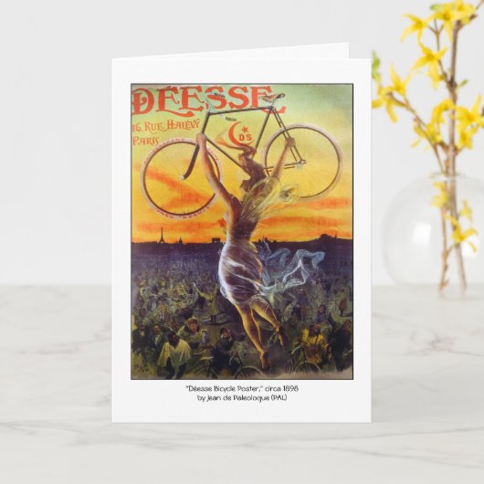 Kaart: Franse fietskunst Kaart (Gele Bloem)