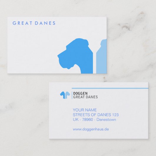 KAART G R E A T D A E S VISITEKAARTJE (Voorkant / Achterkant)