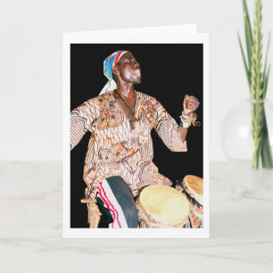 Kaart, "Gambiaanse Slagwerker, Banjul, Gambia " Kaart