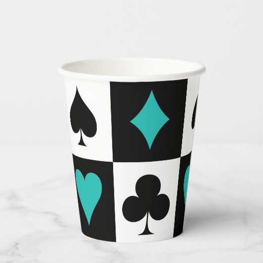 Kaart game-artikelen papieren bekers (Achterkant)